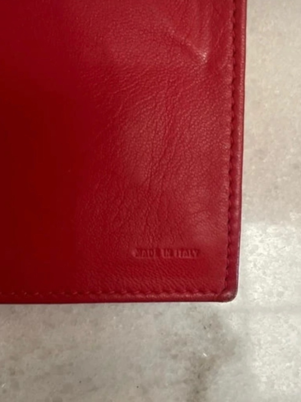 Fendi Red Embossed FF Logo Leather Clutch w/ Metal chain crossbody - Picture 11 of 12